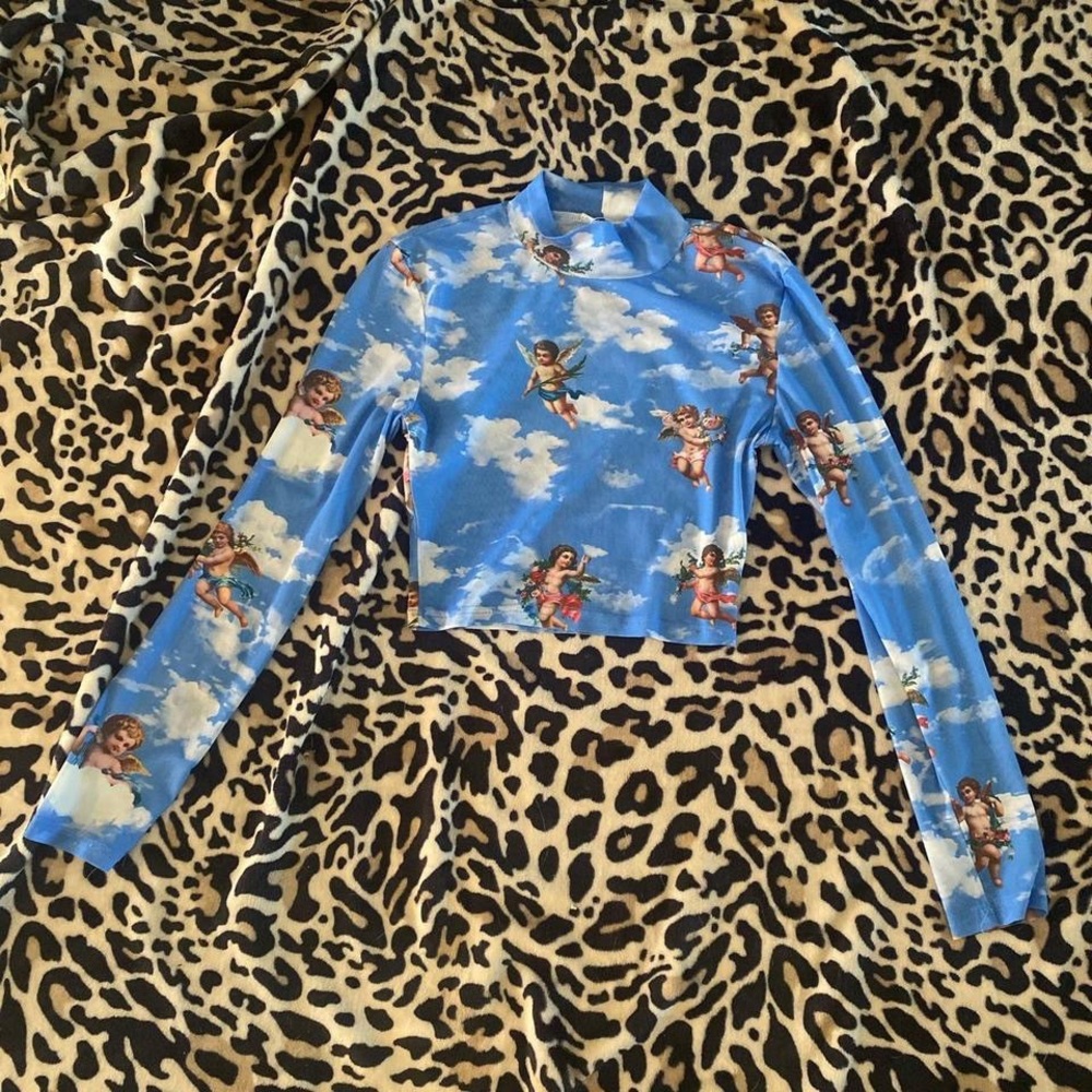 sheer angel shirt